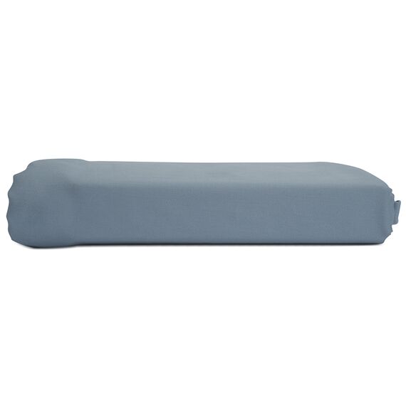 Простыня из сатина джинсово-синего цвета с брашинг-эффектом из коллекции Essential, 240х270 см, Tkano, изображение 8