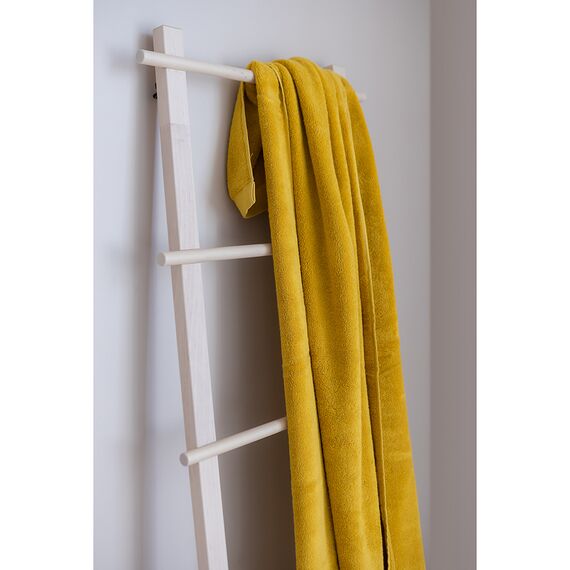 Полотенце банное горчичного цвета из коллекции Essential, 90х150 см, изображение 8