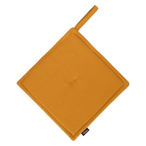 Прихватка из хлопка цвета карри из коллекции Essential, 22х22 см, Tkano