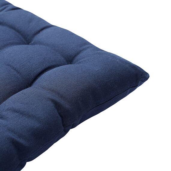 Подушка на стул из хлопка темно-синего цвета из коллекции Essential, 40х40 см, Tkano, изображение 12