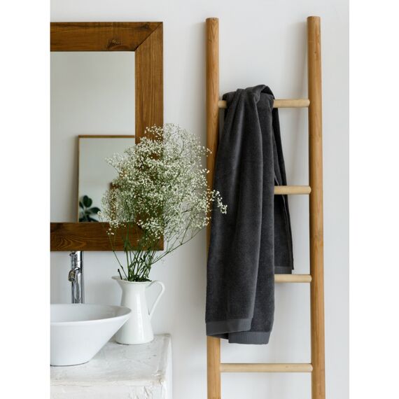 Полотенце банное темно-серого цвета из коллекции Essential, 70х140 см, изображение 3