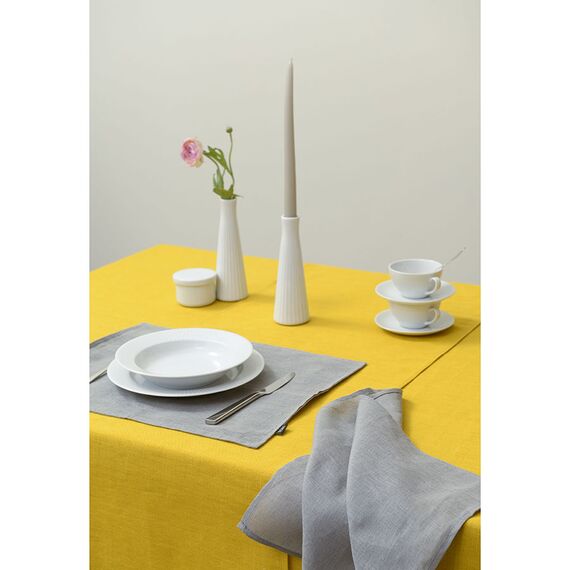 Салфетка сервировочная из стираного льна серого цвета из коллекции Essential, 45х45 см, изображение 6