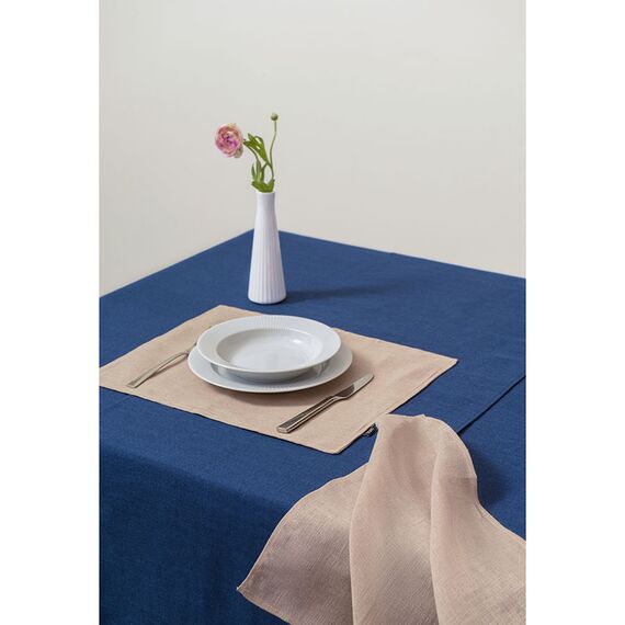 Салфетка под приборы из стираного льна бежевого цвета из коллекции Essential, 35х45 см, изображение 7