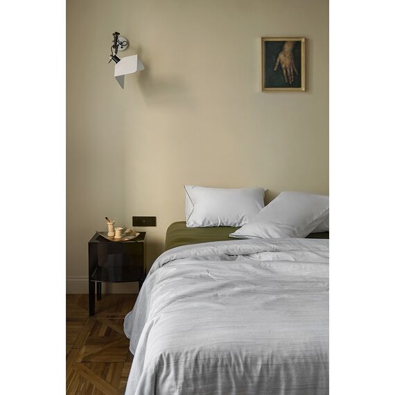 Простыня на резинке из сатина из коллекции Meditation, olive, 180х200х30 см, Tkano, изображение 6