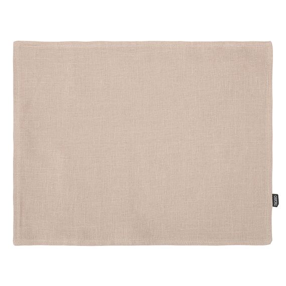 Салфетка под приборы из стираного льна бежевого цвета из коллекции Essential, 35х45 см, изображение 2