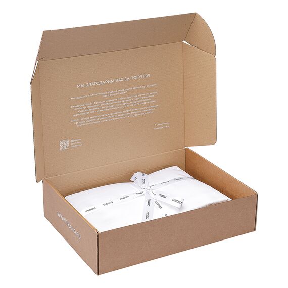 Простыня на резинке из плотного сатина белого цвета из коллекции Essential, 160х200х30 см, Tkano, изображение 8