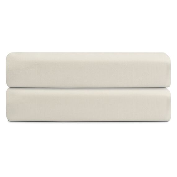 Простыня на резинке из сатина серо-бежевого цвета с брашинг-эффектом из коллекции Essential, 180х200 см, Tkano