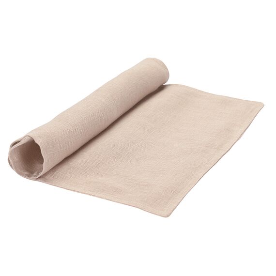 Салфетка под приборы из стираного льна бежевого цвета из коллекции Essential, 35х45 см, изображение 3