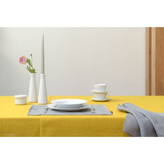 Салфетка сервировочная из стираного льна серого цвета из коллекции Essential, 45х45 см, изображение 5