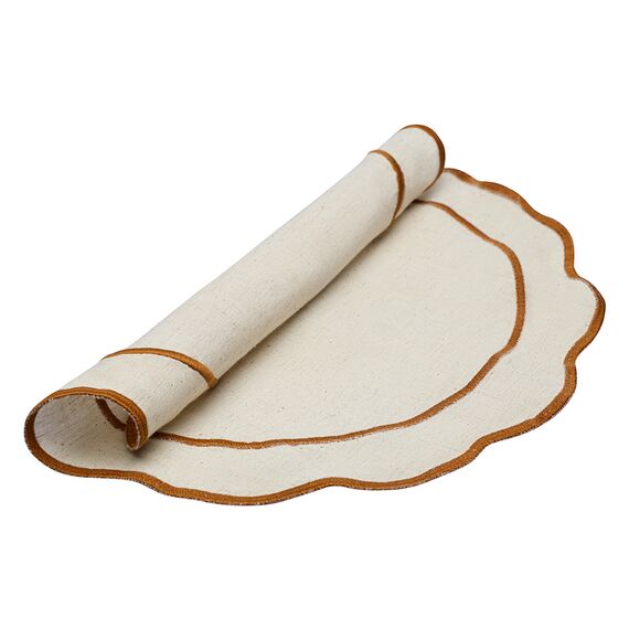 Салфетка под приборы Anemone из коллекции Trendy Ruffles, 40 см, карри, Tkano, изображение 2