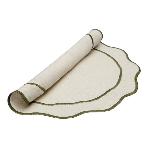 Салфетка под приборы Anemone из коллекции Trendy Ruffles, 40 см, оливковый, Tkano, изображение 2