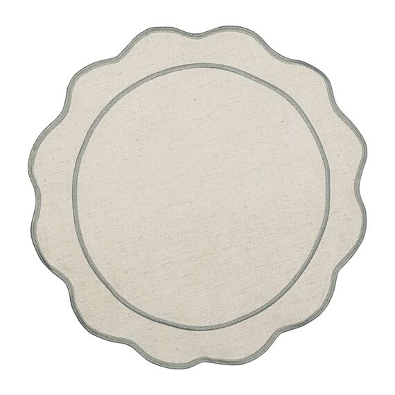 Салфетка под приборы Anemone из коллекции Trendy Ruffles, 40 см, серый, Tkano