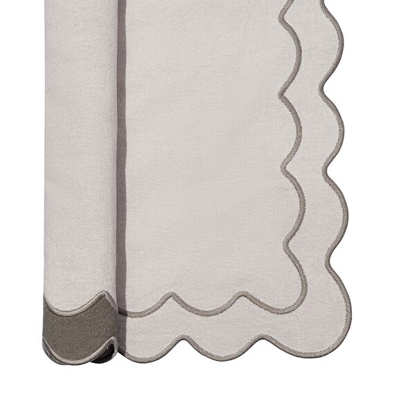 Салфетка под приборы с контрастным кантом серого цвета из коллекции Trendy Ruffles, 35х45 см, Tkano, изображение 4