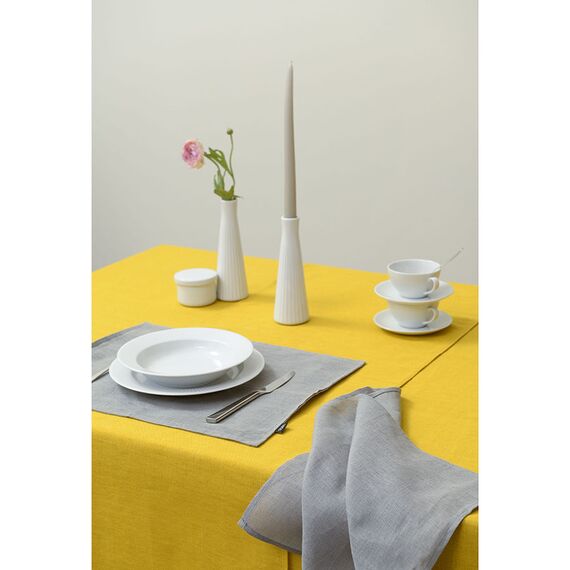 Салфетка под приборы из стираного льна серого цвета из коллекции Essential, 35х45 см, изображение 7
