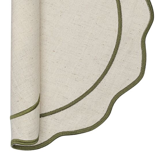 Салфетка под приборы Anemone из коллекции Trendy Ruffles, 40 см, оливковый, Tkano, изображение 3