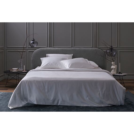 Простыня на резинке из плотного сатина белого цвета из коллекции Essential, 160х200х30 см, Tkano, изображение 2