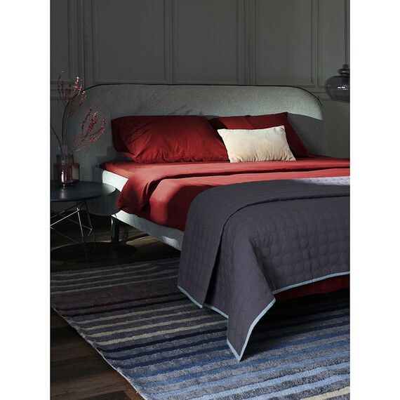 Простыня на резинке изо льна и хлопка цвета копченой паприки из коллекции Essential, 160х200х30 см, Tkano, изображение 4