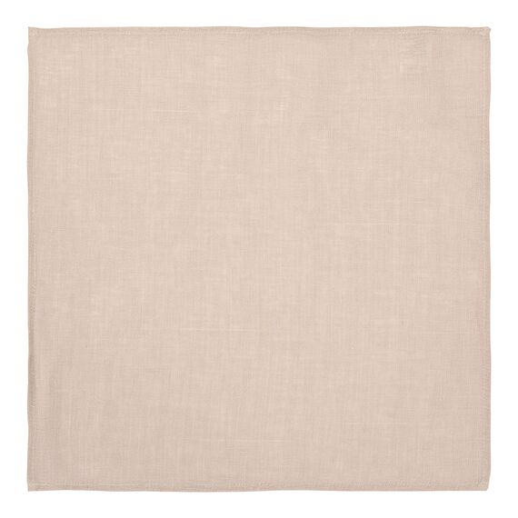 Салфетка сервировочная из стираного льна бежевого цвета из коллекции Essential, 45х45 см, изображение 7