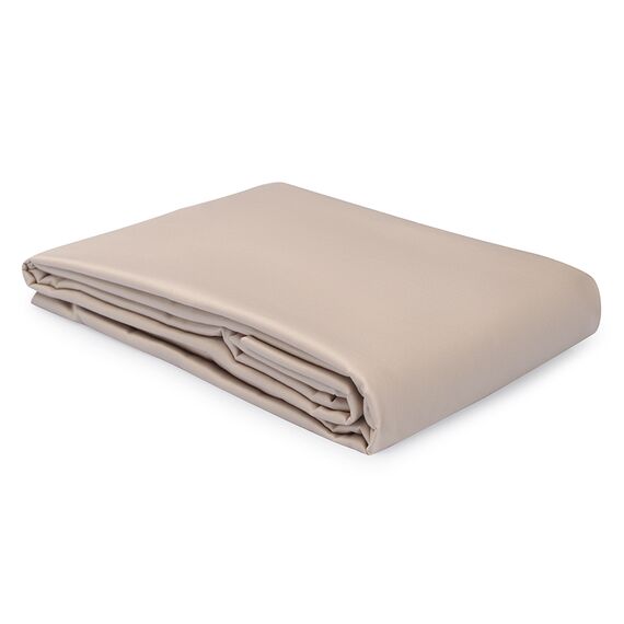 Простыня на резинке из премиального сатина бежевого цвета из коллекции Essential, 200х200х30 см, Tkano, изображение 2