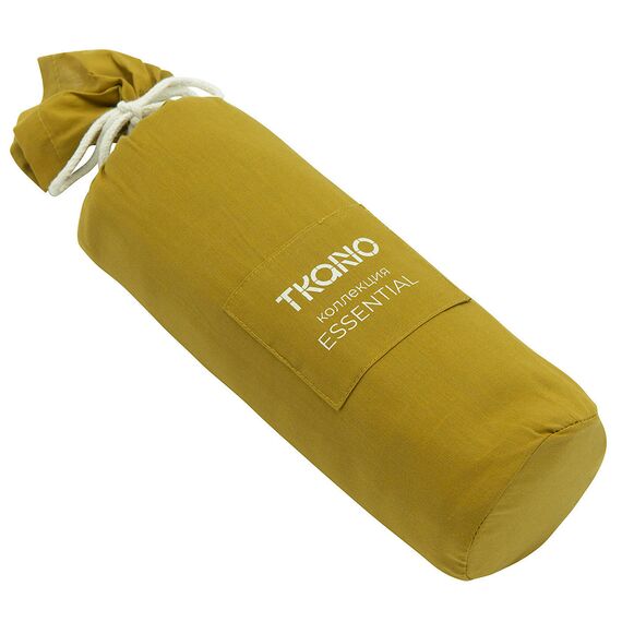 Простыня оливкового цвета с контрастным кантом из коллекции Essential, 240х270 см, изображение 3