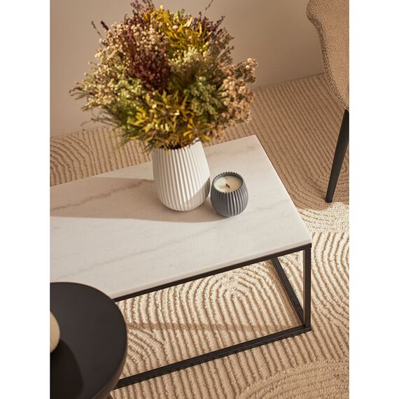 Свеча ароматическая с деревянным фитилём Sandalwood, Bergamot & Citrus из коллекции Edge, серый, 60 ч, Tkano, изображение 2