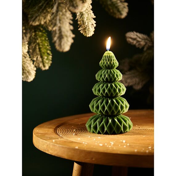Свеча декоративная Origami зеленого цвета из коллекции New Year Essential, 19 см, Tkano, изображение 2