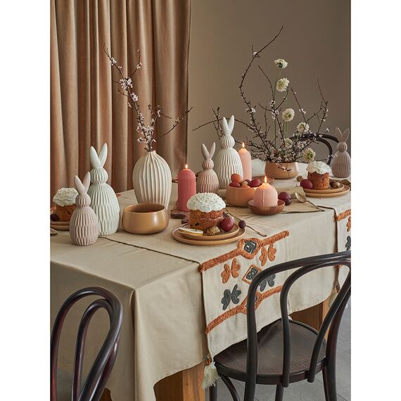 Скатерть из хлопка бежевого цвета из коллекции Essential, 170х170 см, изображение 4