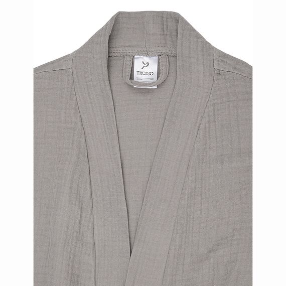 Халат из многослойного муслина серого цвета из коллекции Essential, размер M, Tkano, изображение 10