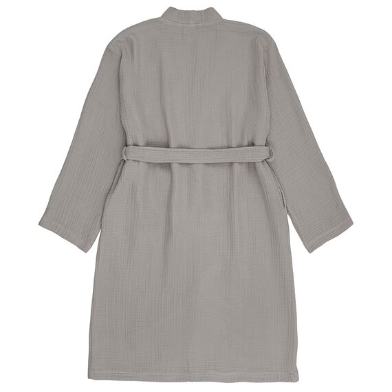 Халат из многослойного муслина серого цвета из коллекции Essential, размер M, Tkano, изображение 8