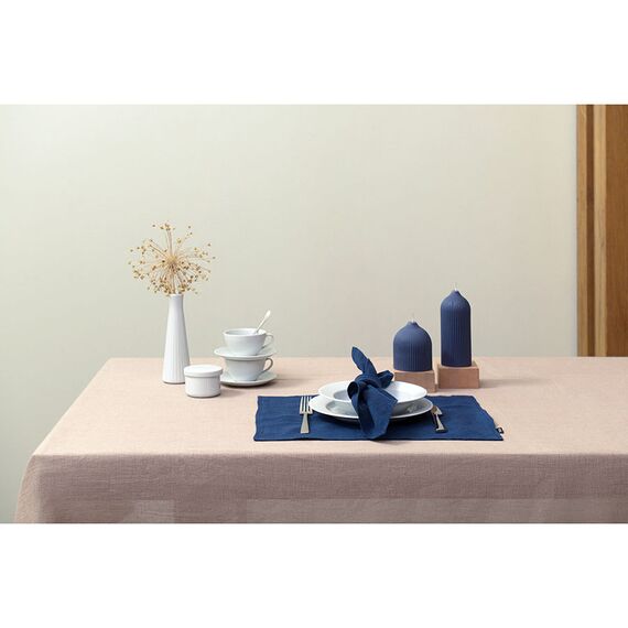 Скатерть из стираного льна бежевого цвета из коллекции Essential, 170х170 см, изображение 5