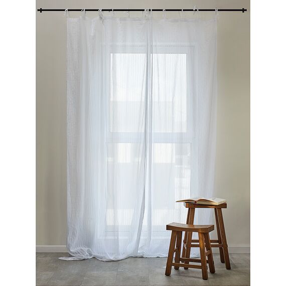 Тюль из хлопка белого цвета из коллекции Essential, 140х290 см, Tkano, изображение 2