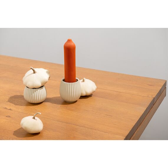 Свеча декоративная оранжевого цвета из коллекции Edge, 25,5см, Tkano, изображение 5