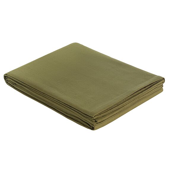 Скатерть из хлопка оливкового цвета из коллекции Essential, 170х170 см, изображение 2
