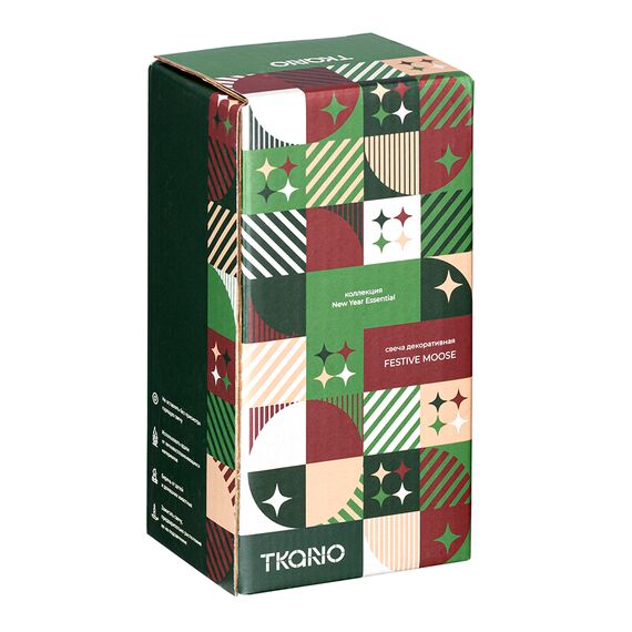 Свеча декоративная Festive Moose из коллекции New Year Essential, 12 см, Tkano, изображение 4