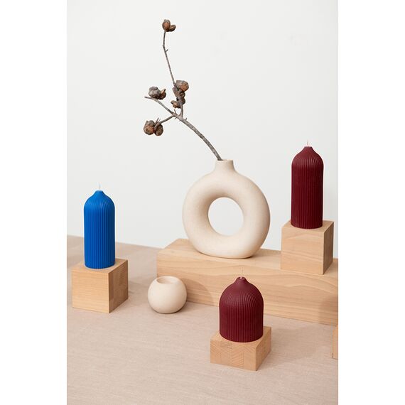 Свеча декоративная бордового цвета из коллекции Edge, 16,5см, Tkano, изображение 2