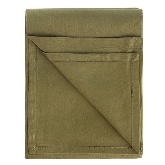 Скатерть из хлопка оливкового цвета из коллекции Essential, 170х170 см, изображение 3