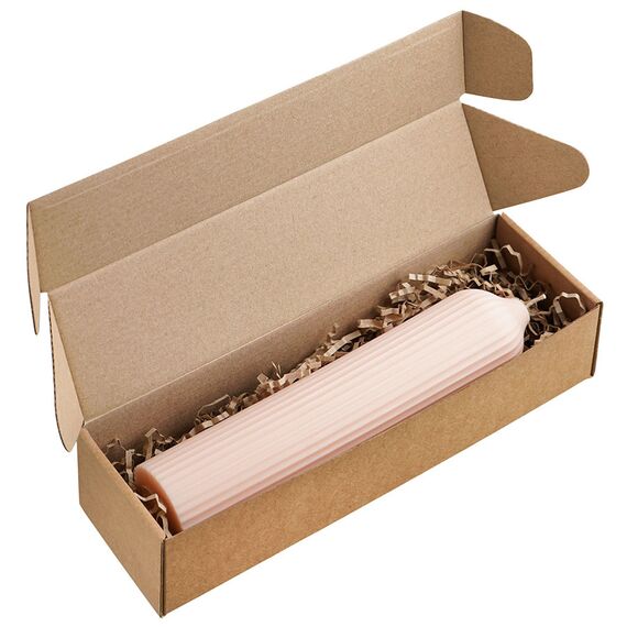 Свеча декоративная бежево-розового цвета из коллекции Edge, 25,5 см, Tkano, изображение 11