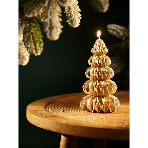 Свеча декоративная Origami золотого цвета из коллекции New Year Essential, 19 см, Tkano, изображение 2