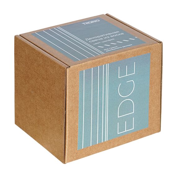 Свеча декоративная цвета шалфея из коллекции Edge, 10,5см, Tkano, изображение 3