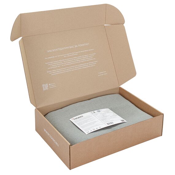 Скатерть из стираного льна серого цвета из коллекции Essential, 150х250 см, изображение 4