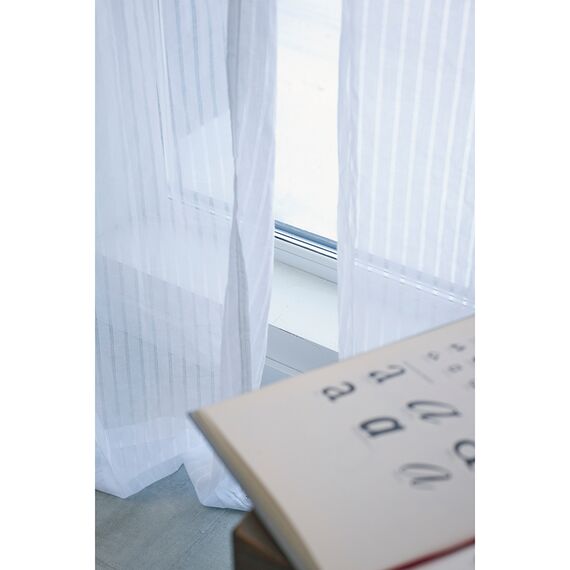 Тюль из хлопка белого цвета из коллекции Essential, 140х290 см, Tkano, изображение 4