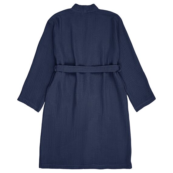 Халат из многослойного муслина темно-синего цвета из коллекции Essential, размер M, Tkano, изображение 6