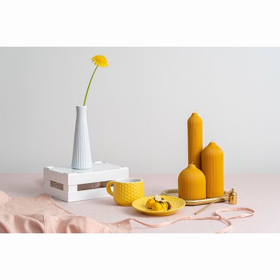 Свеча декоративная цвета карри из коллекции Edge, 10,5см, Tkano, изображение 5