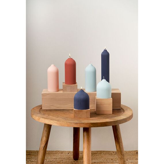 Свеча декоративная бежево-розового цвета из коллекции Edge, 16,5 см, Tkano, изображение 8