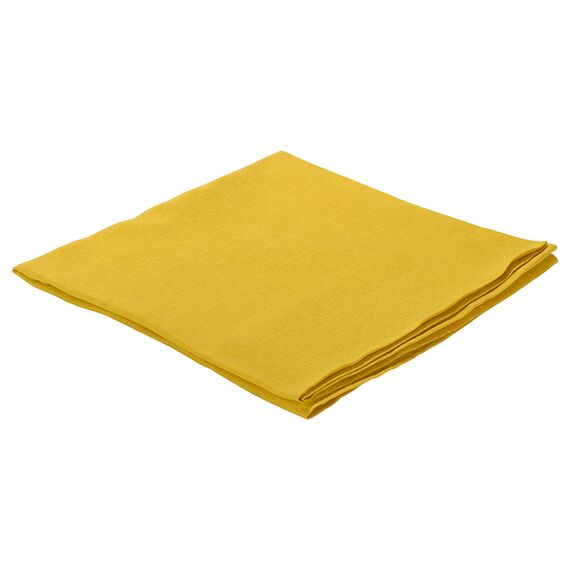 Скатерть из стираного льна горчичного цвета из коллекции Essential, 170х170 см, изображение 2