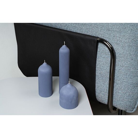 Свеча декоративная синего цвета из коллекции Edge, 16,5 см, Tkano, изображение 3