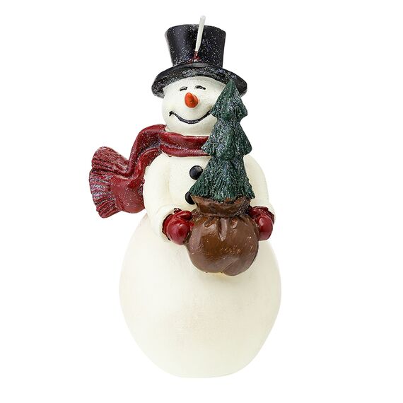 Свеча декоративная Festive snowman из коллекции New Year Essential, 15 см, Tkano