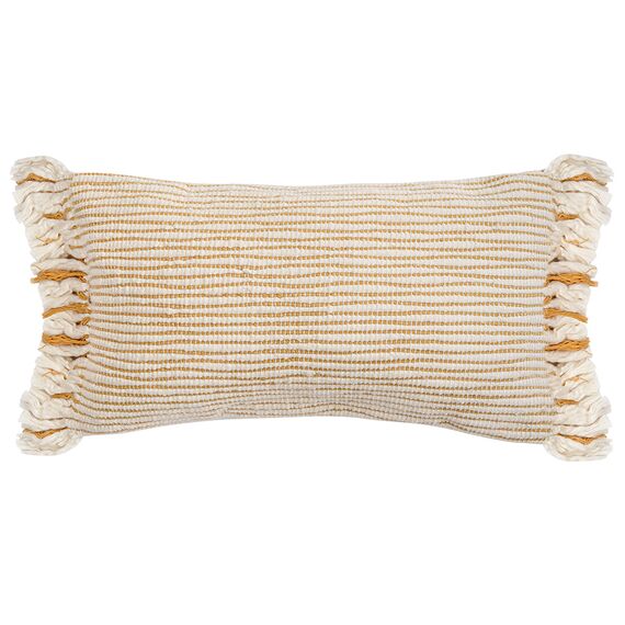 Чехол на подушку горчичного цвета Clouds из коллекции Ethnic, 35х60 см, Tkano