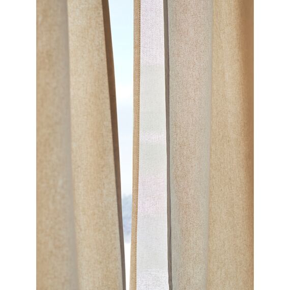 Штора из хлопка двойная базовая бежевого цвета из коллекции Essential, 150х290 см, Tkano, изображение 5