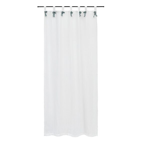 Штора из муслина с декором синего цвета из коллекции Essential, 150х290 см, Tkano